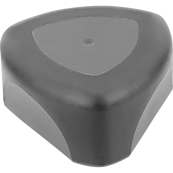 Triangular Grip Ergonomic D=M08 D1=67, 7 H=36, Form:K Plastic, Black, Dual Component, Comp:Steel